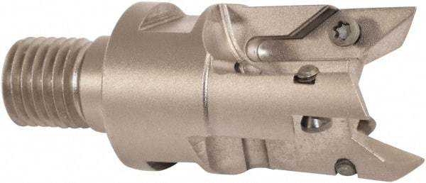 Millstar - VCGT Series ASOC, Right Hand Cut, 50mm Head Length, Modular Milling Cutting Unit Head - 32mm Cutting Diam, 1/8" Depth of Cut, Universal Insert Size - Industrial Tool & Supply