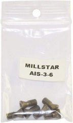 Millstar - Torx Insert Screw for Indexable Milling Cutters - M12 Thread, Industry Std AIS-3-6, For Use with End Mills - Industrial Tool & Supply