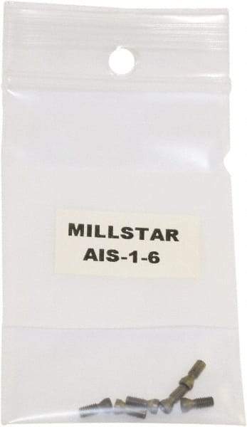 Millstar - Torx Insert Screw for Indexable Milling Cutters & Modular Heads - M12 Thread, Industry Std AIS-1-6, For Use with End Mills & Milling Heads - Industrial Tool & Supply