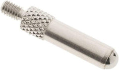 SPI - #4-48, 4mm Ball Diam, Carbide Cupped Ball Contact Point - 3/4" Contact Point Length, Use with Dial Indicators - Industrial Tool & Supply