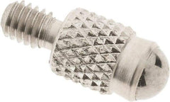 SPI - #4-48, 4mm Ball Diam, Carbide Cupped Ball Contact Point - 0.28" Contact Point Length, Use with Dial Indicators - Industrial Tool & Supply