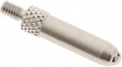 SPI - #4-48, 3mm Ball Diam, Carbide Cupped Ball Contact Point - 3/4" Contact Point Length, Use with Dial Indicators - Industrial Tool & Supply