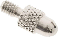SPI - #4-48, 3mm Ball Diam, Carbide Cupped Ball Contact Point - 0.28" Contact Point Length, Use with Dial Indicators - Industrial Tool & Supply