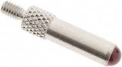 SPI - #4-48, 4mm Ball Diam, Ruby Cupped Ball Contact Point - 3/4" Contact Point Length, Use with Dial Indicators - Industrial Tool & Supply