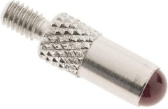 SPI - #4-48, 4mm Ball Diam, Ruby Cupped Ball Contact Point - 1/2" Contact Point Length, Use with Dial Indicators - Industrial Tool & Supply