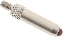 SPI - #4-48, 3mm Ball Diam, Ruby Cupped Ball Contact Point - 3/4" Contact Point Length, Use with Dial Indicators - Industrial Tool & Supply