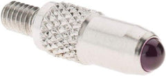 SPI - #4-48, 3mm Ball Diam, Ruby Cupped Ball Contact Point - 1/2" Contact Point Length, Use with Dial Indicators - Industrial Tool & Supply