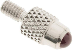 SPI - M2.5, 3mm Ball Diam, Ruby Cupped Ball Contact Point - 7mm Contact Point Length, Use with Dial Indicators - Industrial Tool & Supply