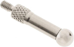 SPI - #4-48, 7/32" Ball Diam, Chrome Alloy Steel Ball Needle Contact Point - 3/4" Contact Point Length, Use with Dial Indicators - Industrial Tool & Supply