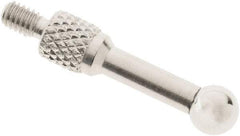 SPI - #4-48, 3/16" Ball Diam, Chrome Alloy Steel Ball Needle Contact Point - 3/4" Contact Point Length, Use with Dial Indicators - Industrial Tool & Supply