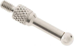 SPI - #4-48, 5/32" Ball Diam, Chrome Alloy Steel Ball Needle Contact Point - 3/4" Contact Point Length, Use with Dial Indicators - Industrial Tool & Supply