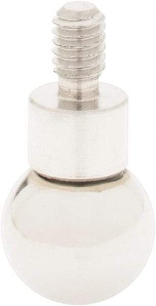 SPI - #4-48, 5/16" Ball Diam, Chrome Alloy Steel Ball Contact Point - 3/4" Contact Point Length, Use with Dial Indicators - Industrial Tool & Supply