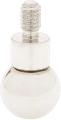 SPI - #4-48, 5/16" Ball Diam, Chrome Alloy Steel Ball Contact Point - 3/4" Contact Point Length, Use with Dial Indicators - Industrial Tool & Supply