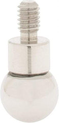 SPI - #4-48, 9/32" Ball Diam, Chrome Alloy Steel Ball Contact Point - 3/4" Contact Point Length, Use with Dial Indicators - Industrial Tool & Supply