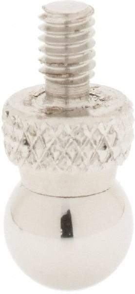 SPI - #4-48, 1/4" Ball Diam, Chrome Alloy Steel Ball Contact Point - 3/4" Contact Point Length, Use with Dial Indicators - Industrial Tool & Supply