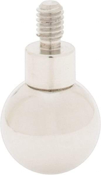 SPI - #4-48, 13/32" Ball Diam, Chrome Alloy Steel Ball Contact Point - 3/4" Contact Point Length, Use with Dial Indicators - Industrial Tool & Supply