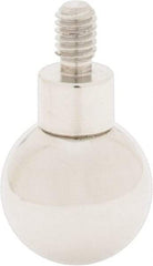 SPI - #4-48, 13/32" Ball Diam, Chrome Alloy Steel Ball Contact Point - 3/4" Contact Point Length, Use with Dial Indicators - Industrial Tool & Supply
