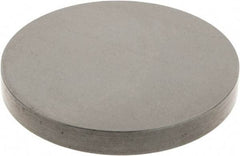 SPI - #4-48, 1" Ball Diam, Black Oxide Steel Flat Button Contact Point - 1/8" Contact Point Length, Use with Dial Indicators - Industrial Tool & Supply
