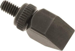 SPI - #4-48, Black Oxide Steel Chisel Contact Point - 5/8" Contact Point Length, Use with Dial Indicators - Industrial Tool & Supply