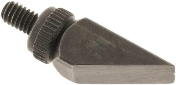 SPI - #4-48, Black Oxide Steel Offset Chisel Contact Point - 5/8" Contact Point Length, Use with Dial Indicators - Industrial Tool & Supply