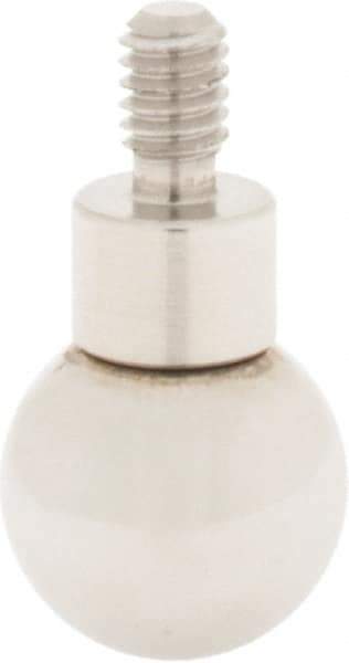 SPI - #4-48, 3/8" Ball Diam, Steel Ball Contact Point - 1" Contact Point Length, Use with Dial Indicators - Industrial Tool & Supply