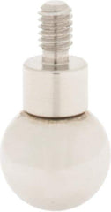 SPI - #4-48, 3/8" Ball Diam, Steel Ball Contact Point - 1" Contact Point Length, Use with Dial Indicators - Industrial Tool & Supply
