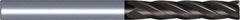 Kennametal - 1", 3" LOC, 1" Shank Diam, 1-1/2" OAL, 4 Flute, Solid Carbide Square End Mill - Single End, TiAlN Finish, Spiral Flute, 30° Helix, Centercutting, Right Hand Cut, Right Hand Flute - Industrial Tool & Supply