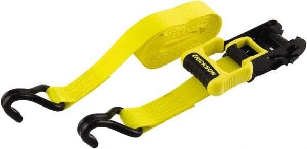 Erickson Manufacturing - 16' Long x 1-1/4" Wide, 2,500 Lb Basket Capacity, Polyester & Steel Web Sling - Yellow & Black - Industrial Tool & Supply