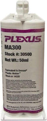 Plexus - 50 mL Cartridge Two Part Adhesive - 3 to 6 min Working Time, 60°F - Industrial Tool & Supply