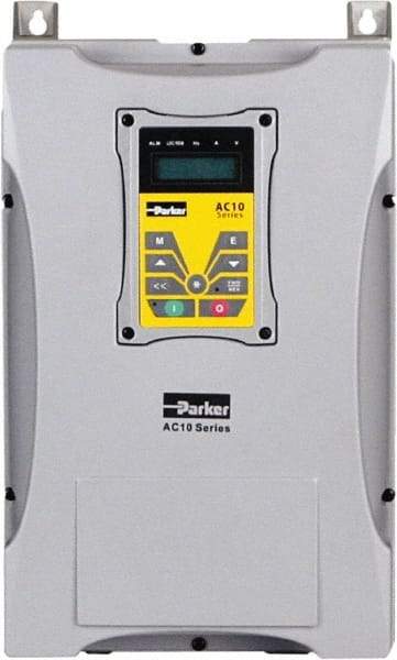Parker - Three Phase, 480 Volt, 5 hp, Variable Frequency Drive - 7.87" Wide x 7.8" Deep x 16" High, IP66 - Industrial Tool & Supply