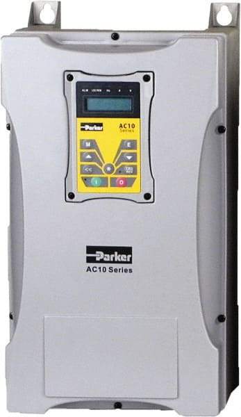 Parker - Three Phase, 480 Volt, 15 hp, Variable Frequency Drive - 9.53" Wide x 8.98" Deep x 18" High, IP66 - Industrial Tool & Supply