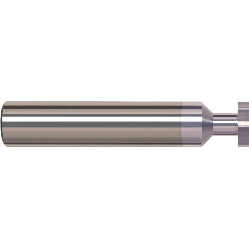 Harvey Tool - ANSI 404 (Old Std # 3) 1/2" Cut Diam, 1/8" Cut Width, 1/2" Shank, Straight-Tooth Woodruff Keyseat Cutter - Exact Industrial Supply