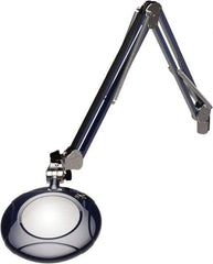 O.C. White - 43 Inch, Spring Suspension, Clamp on, LED, Spectre Blue, Magnifying Task Light - 8 Watt, 7.5 and 15 Volt, 2x Magnification, 5 Inch Long - Industrial Tool & Supply