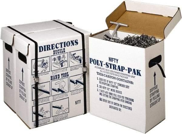 Nifty Products - Strapping Kits Type: Portable Strapping Kit Contents: Metal Buckles; Hand Pull Tool - Industrial Tool & Supply