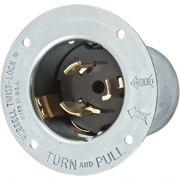 Hubbell Wiring Device-Kellems - 480V 50A NonNEMA Industrial Twist Lock Inlet - Industrial Tool & Supply