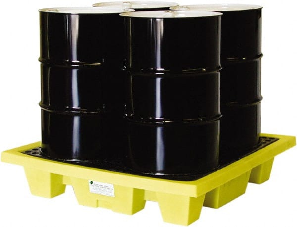Enpac - Spill Pallets, Platforms, Sumps & Basins Type: Spill Deck or Pallet Number of Drums: 4 - Industrial Tool & Supply