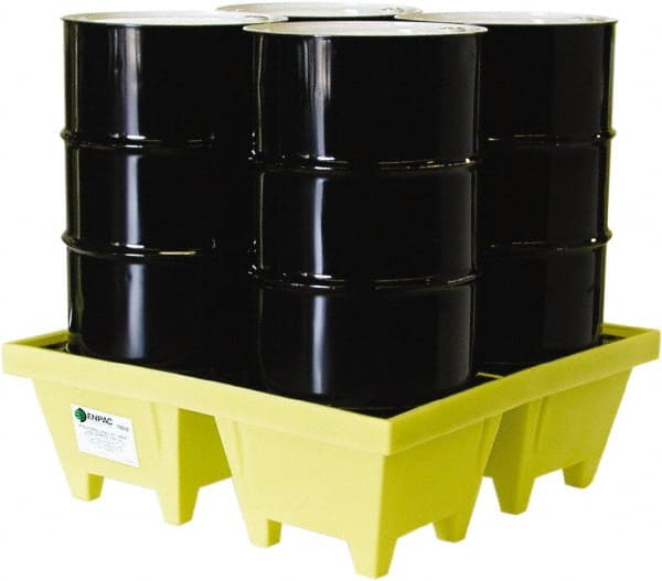 Enpac - Spill Pallets, Platforms, Sumps & Basins Type: Spill Deck or Pallet Number of Drums: 4 - Industrial Tool & Supply