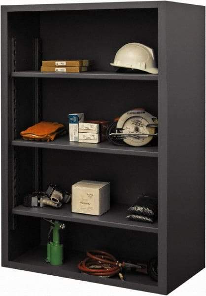Durham - 3 Shelves, 2,550 Lb Capacity, Closed Shelving System - 48" Wide x 18" Deep x 60" High, Gray - Industrial Tool & Supply