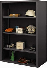 Durham - 3 Shelves, 2,550 Lb Capacity, Closed Shelving System - 48" Wide x 18" Deep x 60" High, Gray - Industrial Tool & Supply