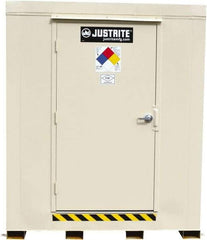 Justrite - 9 Drum, 155 Gal Sump Capacity, Locker - 7.91' Long x 7-1/2' Wide x 8.08' High, Galvanized Steel - Industrial Tool & Supply