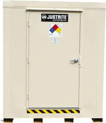 Justrite - 6 Drum, 105 Gal Sump Capacity, Locker - 7.91' Long x 5-1/2' Wide x 8.08' High, Galvanized Steel - Industrial Tool & Supply