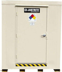 Justrite - 4 Drum, 71 Gal Sump Capacity, Locker - 6' Long x 5-1/2' Wide x 6.25' High, Galvanized Steel - Industrial Tool & Supply