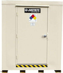 Justrite - 2 Drum, 75 Gal Sump Capacity, Locker - 6' Long x 3-1/2' Wide x 6.25' High, Galvanized Steel - Industrial Tool & Supply
