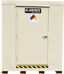 Justrite - 16 Drum, 288 Gal Sump Capacity, Locker - 10' Long x 9-1/2' Wide x 8.08' High, Galvanized Steel - Industrial Tool & Supply