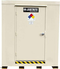 Justrite - 2 Drum, 88 Gal Sump Capacity, Locker - 6' Long x 3-1/2' Wide x 6.25' High, Galvanized Steel - Industrial Tool & Supply
