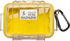 Pelican Products, Inc. - 4-1/16" Wide x 2-1/8" High, Clamshell Hard Case - Clear/Yellow, Polycarbonate - Industrial Tool & Supply