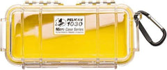 Pelican Products, Inc. - 3-7/8" Wide x 2-7/16" High, Clamshell Hard Case - Clear/Yellow, Polycarbonate - Industrial Tool & Supply