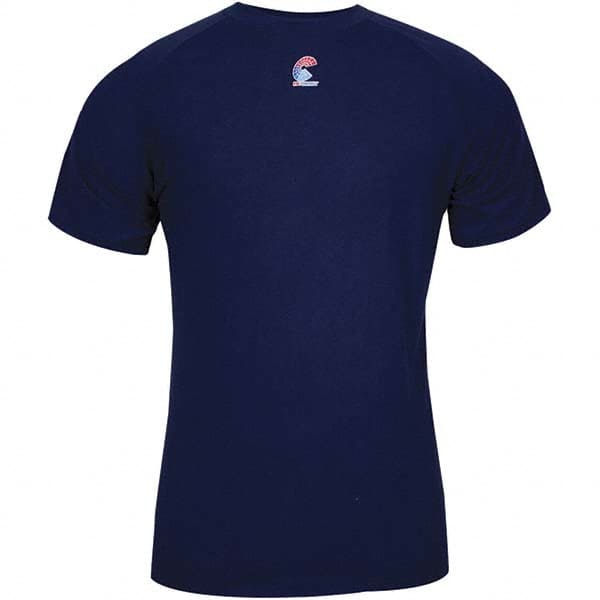 National Safety Apparel - Size 2XL Navy Blue Flame Resistant/Retardant Short Sleeve Base Layer Shirt - Industrial Tool & Supply