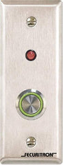 Securitron - Electromagnet Lock Accessory - Momentary Push Button - Request to Exit - Industrial Tool & Supply