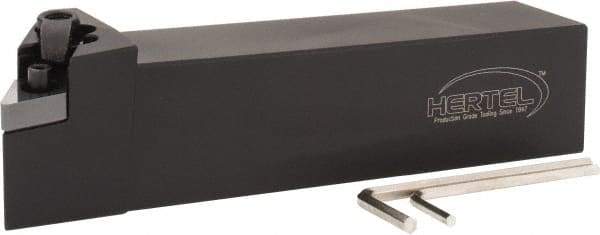 Hertel - MDJN, Right Hand Cut, 1-1/4" Shank Height x 1-1/4" Shank Width, Negative Rake Indexable Turning Toolholder - 6" OAL, DN..432 Insert Compatibility, Series Multi-Option - Industrial Tool & Supply